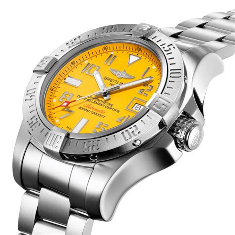 breitling avenger seawolf yellow dial|breitling avenger seawolf review.